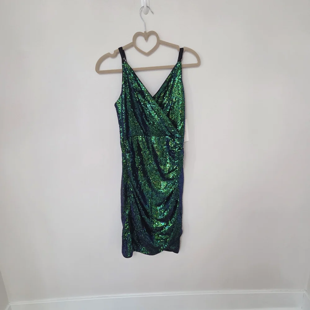 Grace Karin Emerald Sequin Mini Dress - Picture 3 of 9